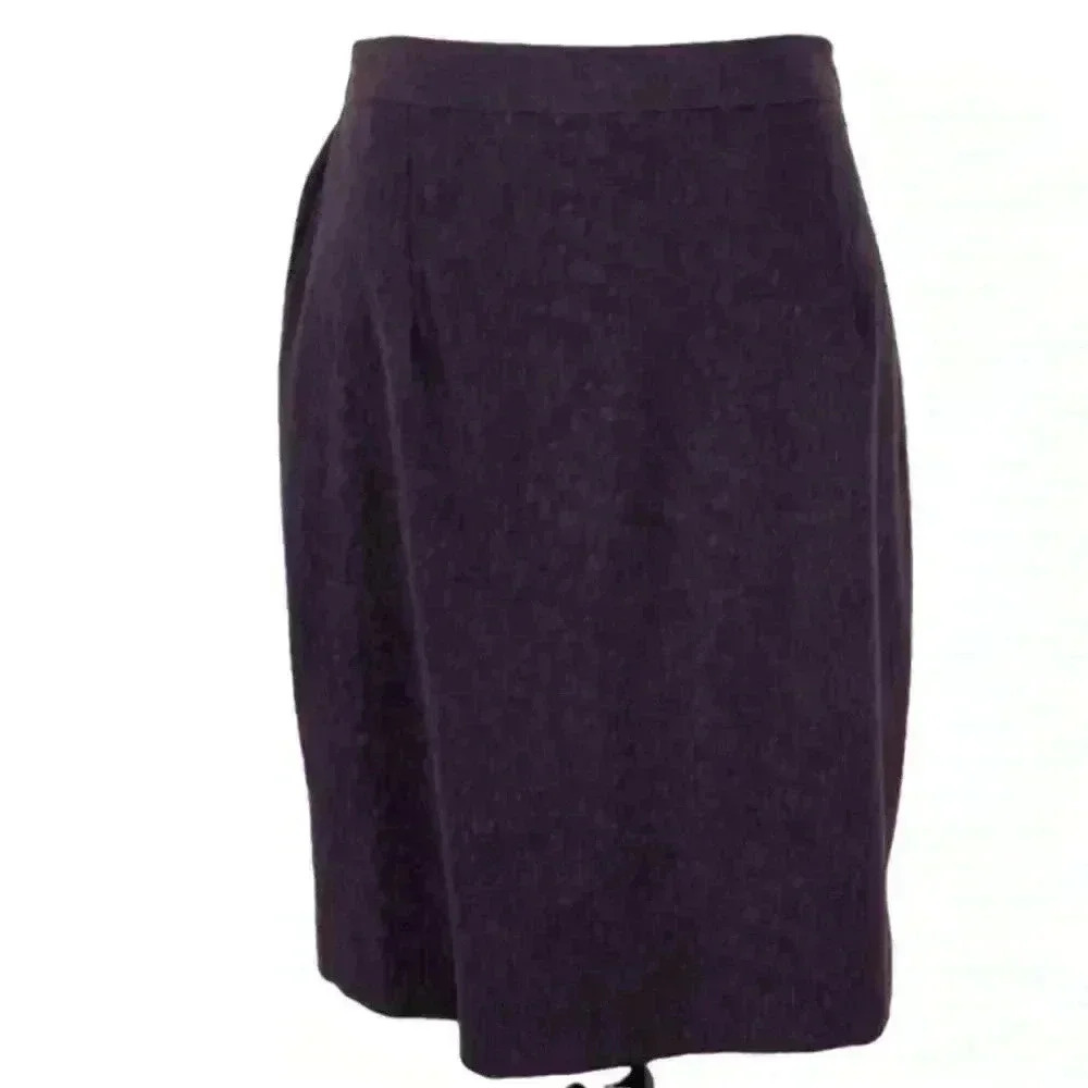Vtg Cheetah pencil skirt size 10 P purple career